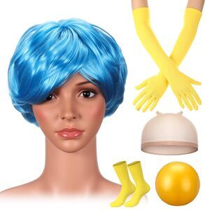 2435 5 Pcs Wig Cosplay Party Accessoriess Set Include Short